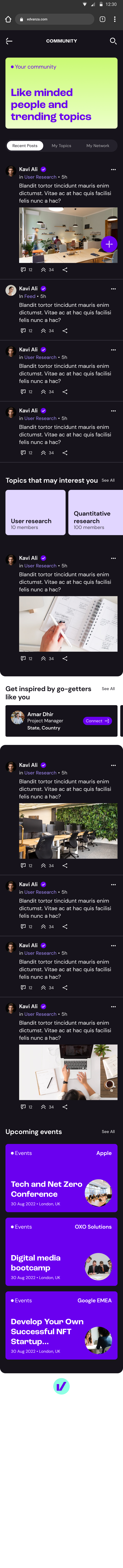 Activity feed